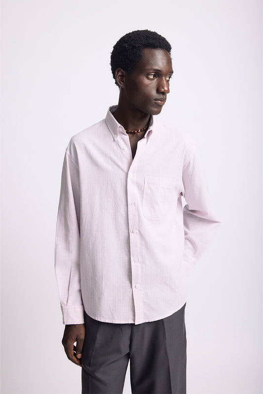 Lilac Striped Shirt - Lilac/Off White