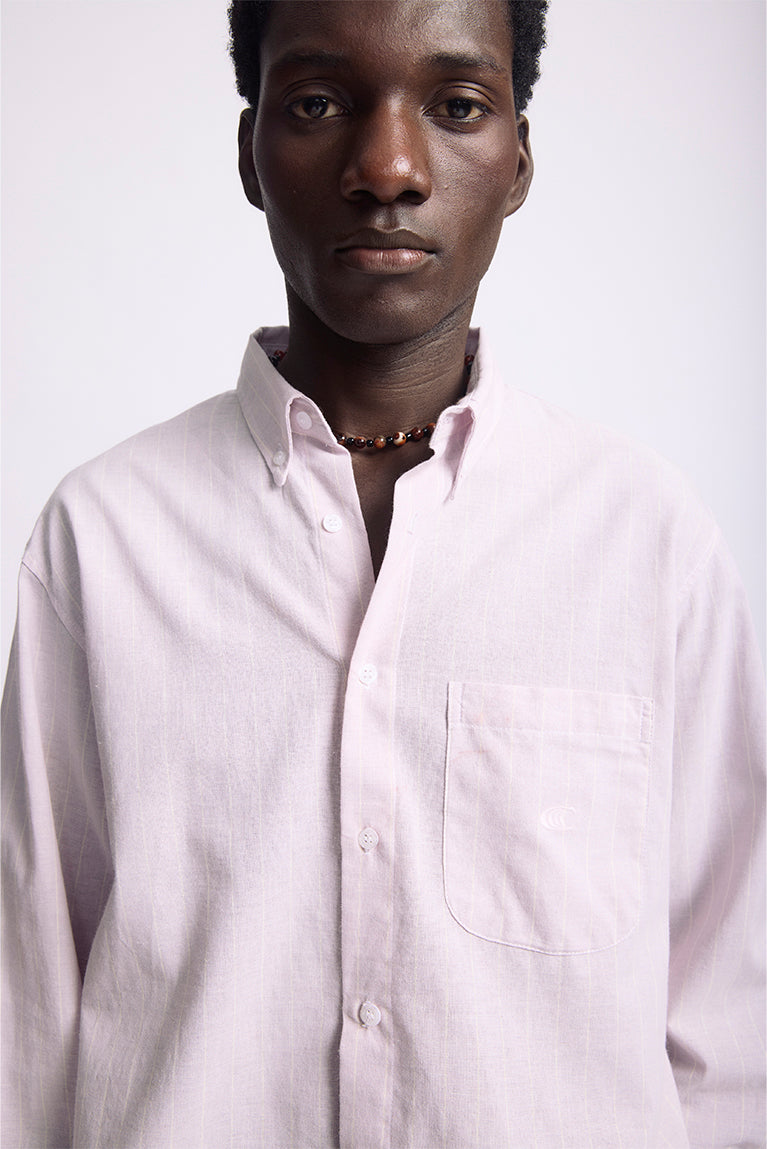 Lilac Striped Shirt - Lilac/Off White