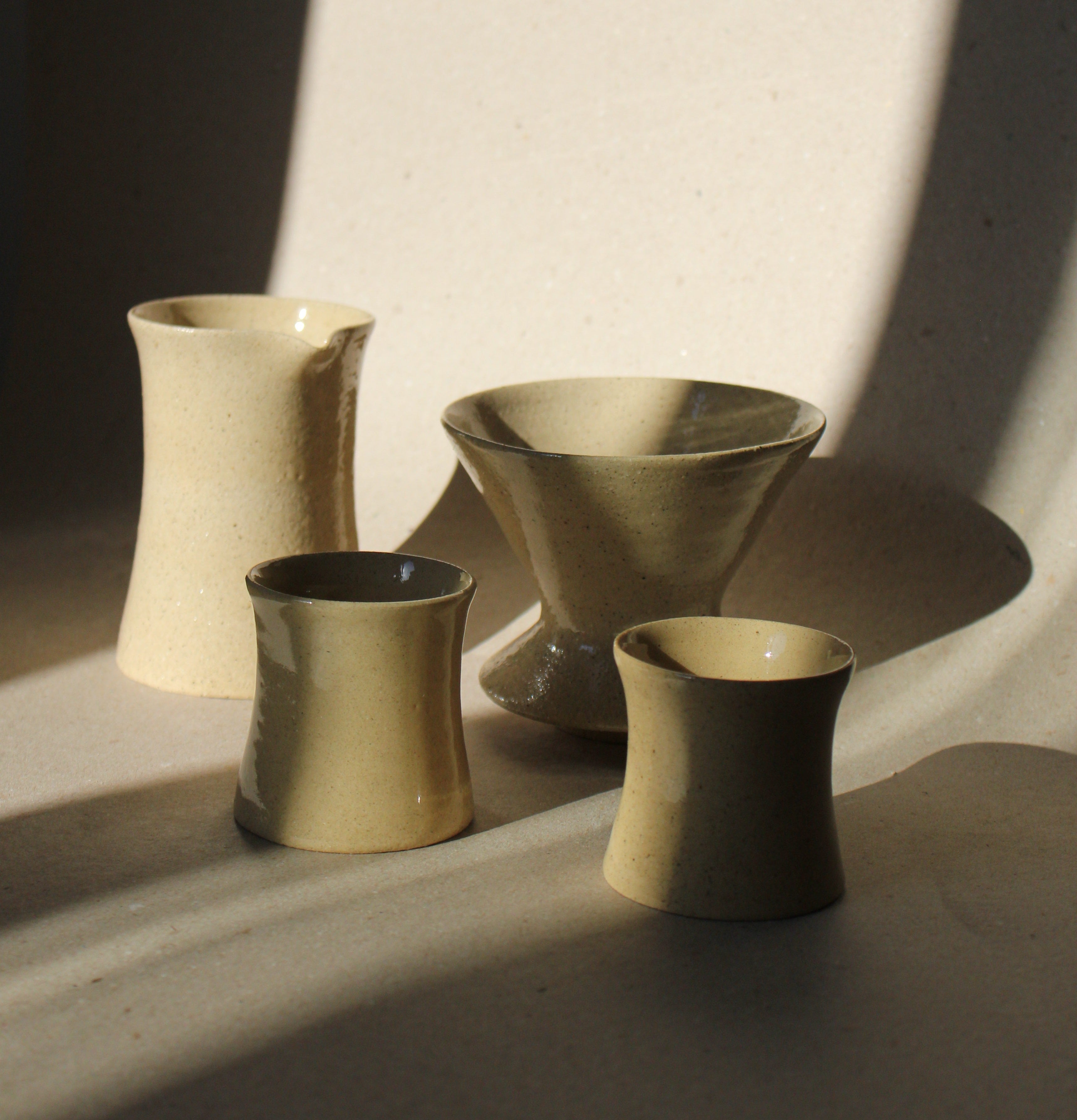 Kit Candango (Coador + Jarrinha + 2 Xícaras - Areia)